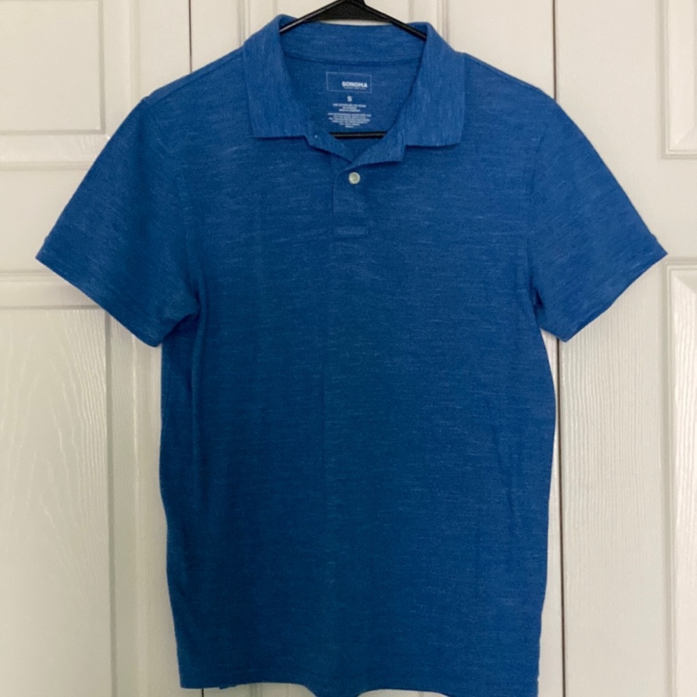 Sonoma Men’s Small Blue Polo Shirt Classic